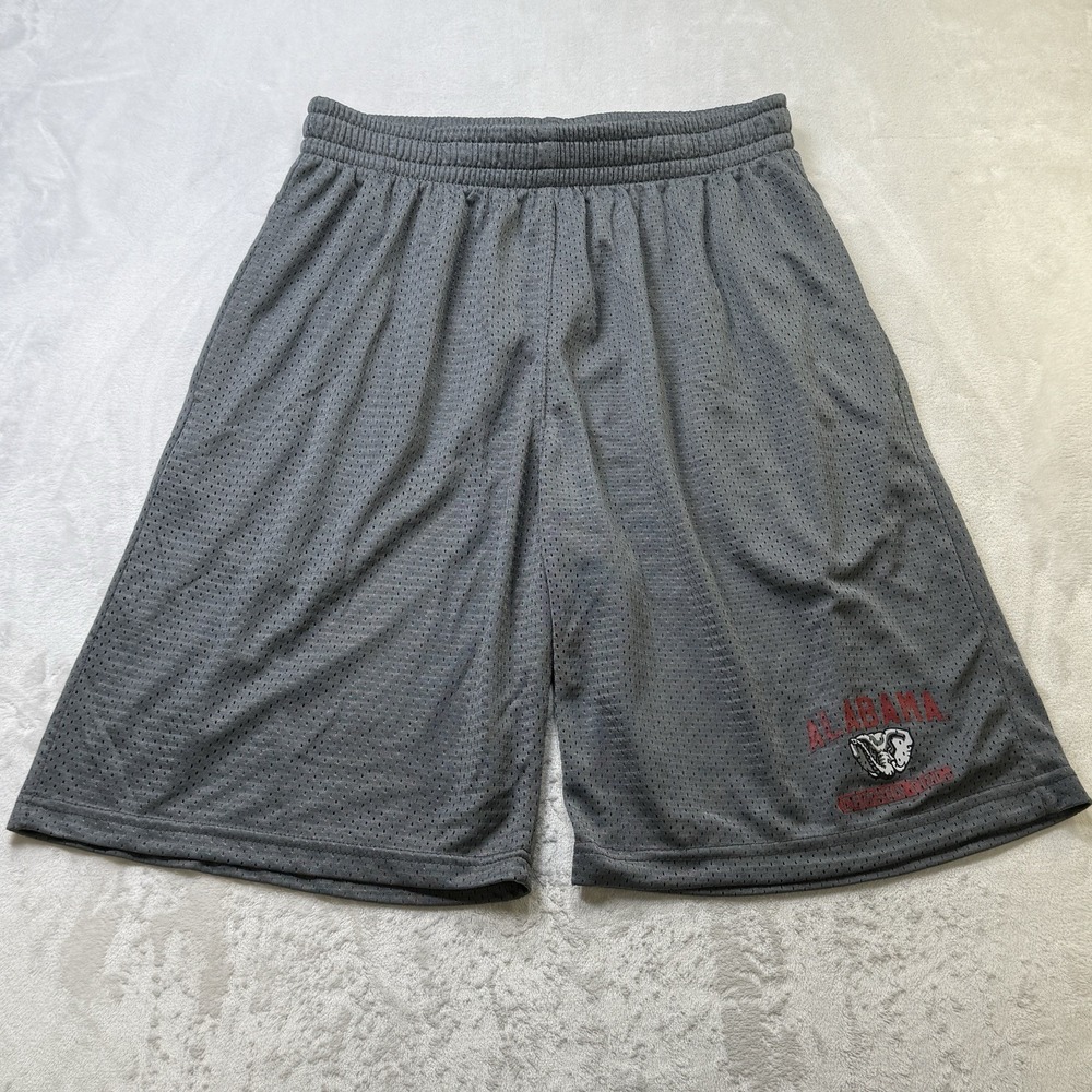 Alabama Crimson Tide Mesh Athletic Shorts Gray Mens Medium‎ NCAA